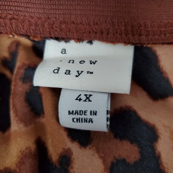 Women's 4X Skirts Set of 2 Leopard Print Slip Skirt 4X A New Day & Pastel Color - Picture 5 of 13